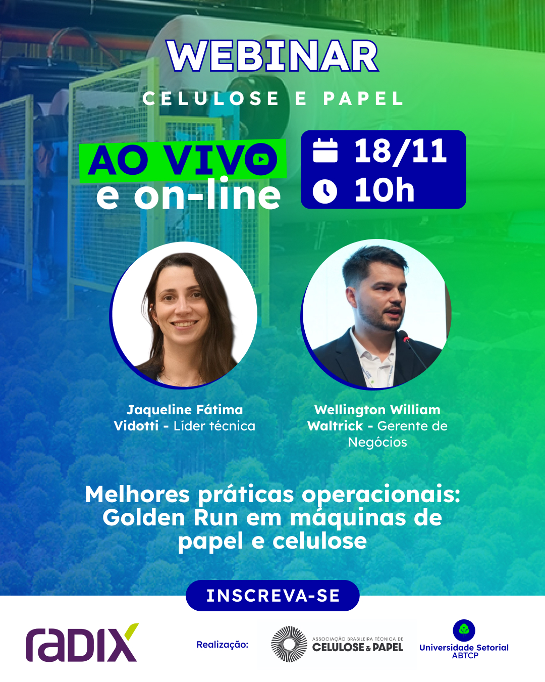 Webinar: Melhores práticas operacionais: Golden Run em máquinas de papel e celulose
